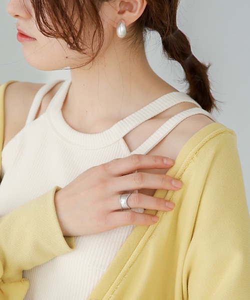 Bab（バブ）の「アメスリカップ付きタンクトップ（タンクトップ・レディース・アイボリー/ブラック/モカ・FREE）」の6枚目の写真