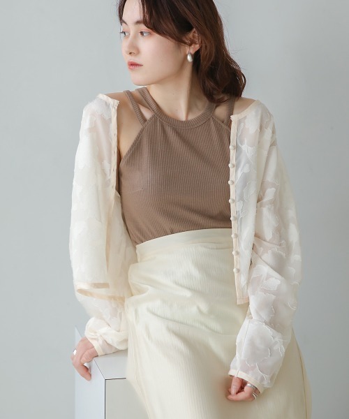 Bab（バブ）の「アメスリカップ付きタンクトップ（タンクトップ・レディース・アイボリー/ブラック/モカ・FREE）」の19枚目の写真