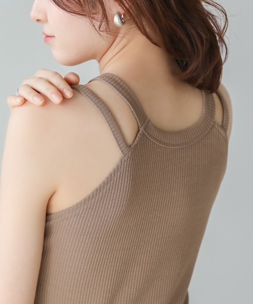 Bab（バブ）の「アメスリカップ付きタンクトップ（タンクトップ・レディース・アイボリー/ブラック/モカ・FREE）」の22枚目の写真