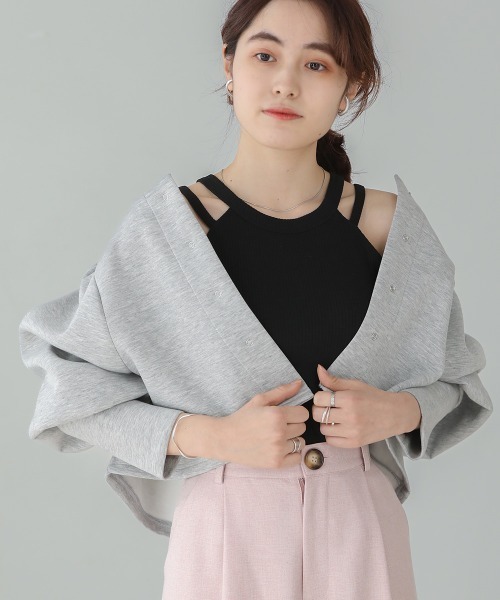 Bab（バブ）の「アメスリカップ付きタンクトップ（タンクトップ・レディース・アイボリー/ブラック/モカ・FREE）」の13枚目の写真