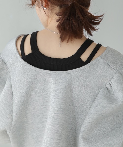 Bab（バブ）の「アメスリカップ付きタンクトップ（タンクトップ・レディース・アイボリー/ブラック/モカ・FREE）」の14枚目の写真