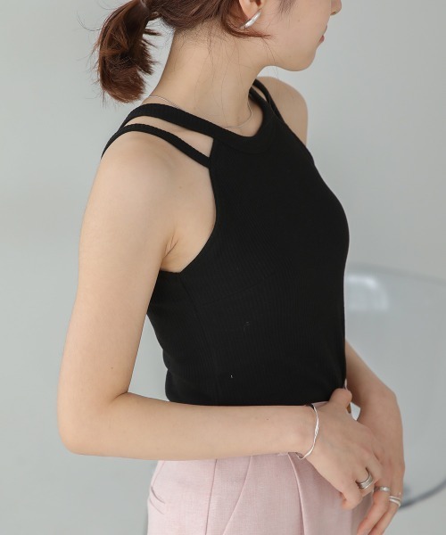 Bab（バブ）の「アメスリカップ付きタンクトップ（タンクトップ・レディース・アイボリー/ブラック/モカ・FREE）」の17枚目の写真