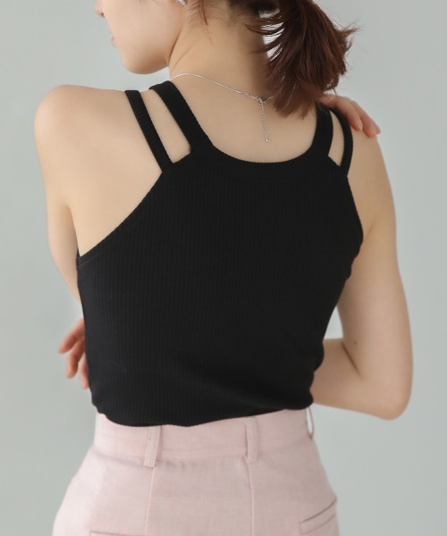 Bab（バブ）の「アメスリカップ付きタンクトップ（タンクトップ・レディース・アイボリー/ブラック/モカ・FREE）」の18枚目の写真