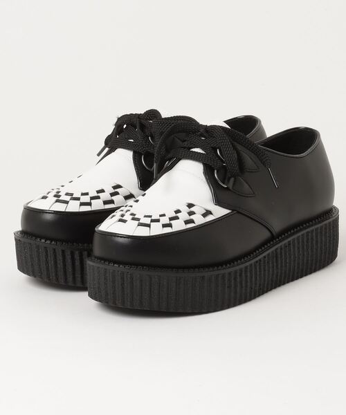 LOVEHUNTER（ラブハンター）の「LOVEHUNTER / 厚底インターレースブーツ（その他シューズ・メンズ・ブラック×ホワイト/レオパード/ブラック×ブラック/ブラック/ホワイト・40/43/41/42/44）」の8枚目の写真