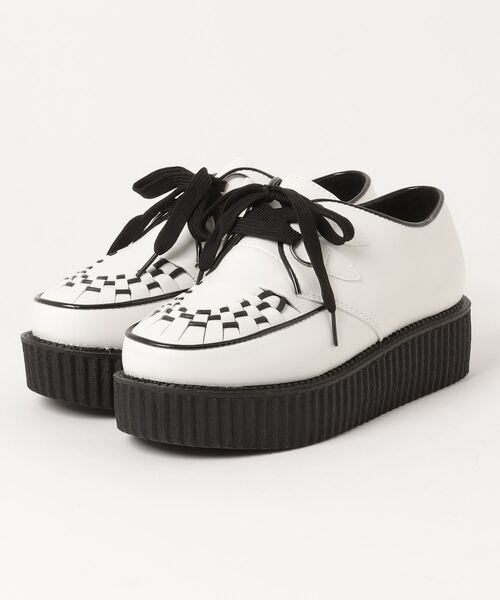 LOVEHUNTER（ラブハンター）の「LOVEHUNTER / 厚底インターレースブーツ（その他シューズ・メンズ・ブラック×ホワイト/レオパード/ブラック×ブラック/ブラック/ホワイト・40/43/41/42/44）」の7枚目の写真