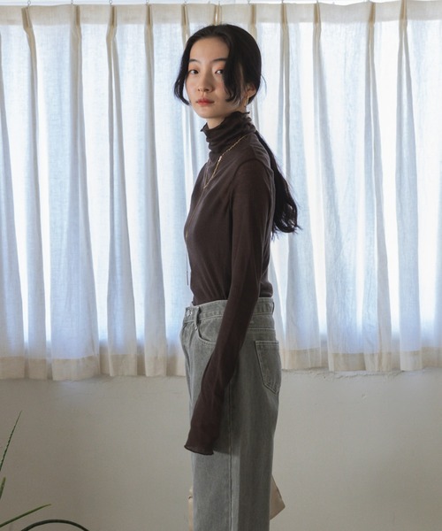 Jeudi（ジュディ）の「ストレートカラーデニムパンツ（デニムパンツ・レディース・カーキ/ピンク・S/M/L）」の7枚目の写真