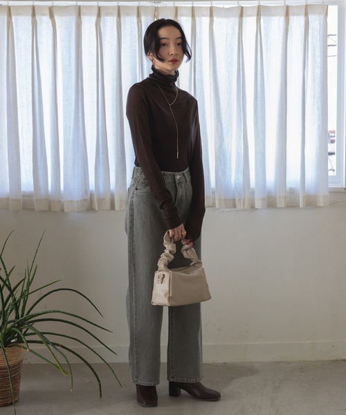 Jeudi（ジュディ）の「ストレートカラーデニムパンツ（デニムパンツ・レディース・カーキ/ピンク・S/M/L）」の9枚目の写真