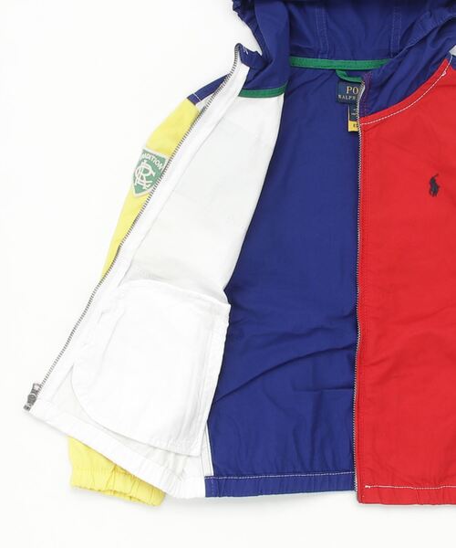 POLO RALPH LAUREN CHILDRENSWEAR（ポロ ラルフ ローレン チルドレンズウェア）の「カラーブロックド コットン フーデッド ジャケット（その他アウター・キッズ・マルチ・4/6/7）」の5枚目の写真
