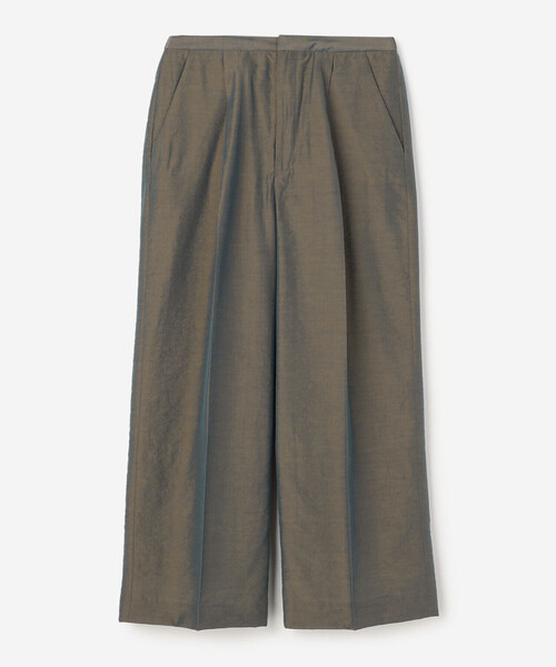 Bshop（ビショップ）の「FANTASTICDAYS | センタープレスワイドパンツ WOMEN（スラックス・レディース・グレー/ブラウン・40/38）」の2枚目の写真