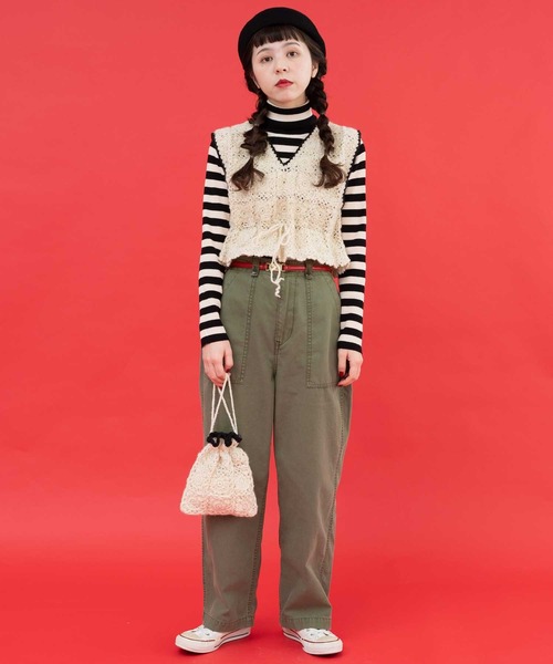 Dot&Stripes CHILD WOMAN(ドットアンドストライプス チャイルドウーマン)の「【WEB別注】ネパールかぎ針巾着BAG(ハンドバッグ・レディース・キナリ・FREE)」の6枚目の写真