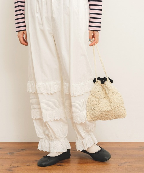 Dot&Stripes CHILD WOMAN(ドットアンドストライプス チャイルドウーマン)の「【WEB別注】ネパールかぎ針巾着BAG(ハンドバッグ・レディース・キナリ・FREE)」の19枚目の写真