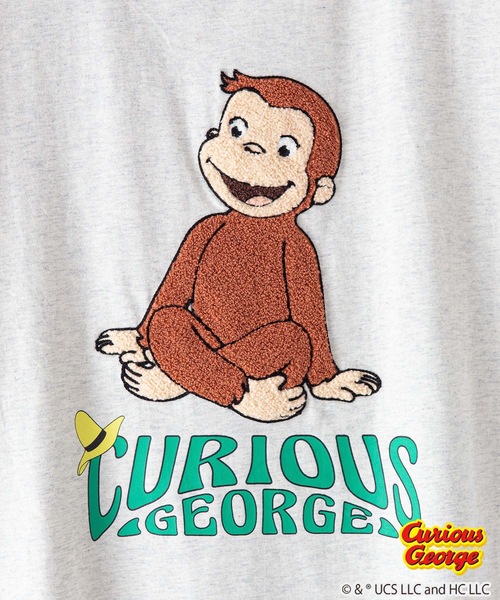 OUTDOOR PRODUCTS（アウトドアプロダクツ）の「【OUTDOOR PRODUCTS/アウトドアプロダクツ】【 おさるのジョージ 】ニョッキ ハンドリー コラボ Tシャツ ドロップショルダー オーバーサイズ（Tシャツ/カットソー・メンズ・ダークグリーン/ベージュ/ホワイト/ホワイト系その他/オフホワイト/ピンク系その他・SMALL/MEDIUM/LARGE/X-LARGE）」の11枚目の写真