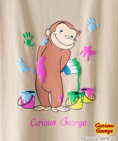 OUTDOOR PRODUCTS（アウトドアプロダクツ）の「【OUTDOOR PRODUCTS/アウトドアプロダクツ】【 おさるのジョージ 】ニョッキ ハンドリー コラボ Tシャツ ドロップショルダー オーバーサイズ（Tシャツ/カットソー・メンズ・ダークグリーン/ベージュ/ホワイト/ホワイト系その他/オフホワイト/ピンク系その他・SMALL/MEDIUM/LARGE/X-LARGE）」の18枚目の写真