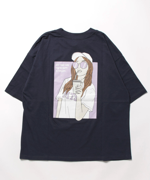 STYLEBLOCK(スタイルブロック)の「半袖プリントBIGTシャツ(Tシャツ/カットソー・メンズ・ホワイト/イエロー/ネイビー・M/L)」の5枚目の写真