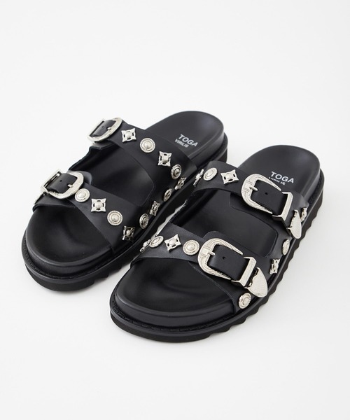 TOGA VIRILIS（トーガ ビリリース）の「SANDAL-BLACK LEATHER（サンダル・メンズ・ブラック・41/42）」の11枚目の写真