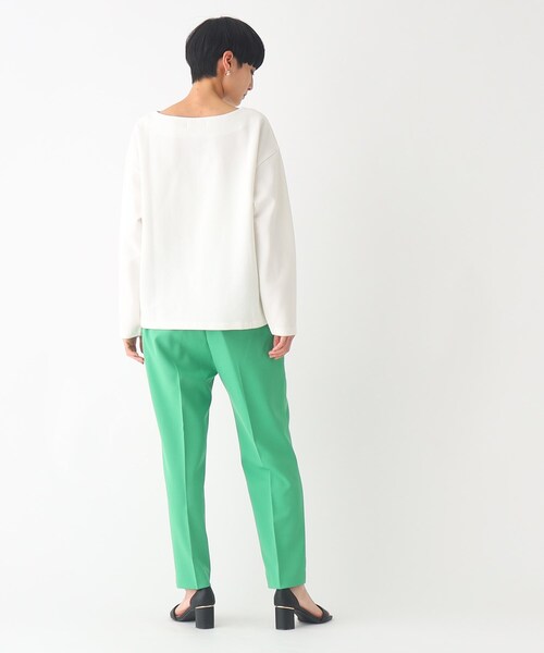 OPAQUE.CLIP(オペークドットクリップ)の「◆ピマコットン混リップル ボートネックカットソー(Tシャツ/カットソー・レディース・ホワイト系その他3/オフホワイト/ライトベージュ/ブラック・40/38/42)」の7枚目の写真