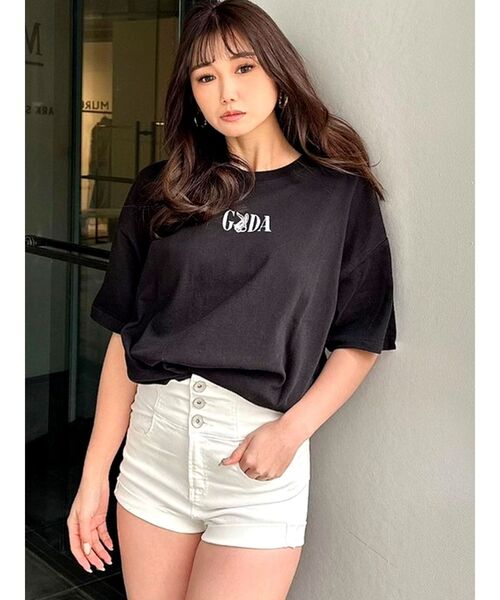 GYDA（ジェイダ）の「UNEXPECTED BUNNY BIG Tシャツ（Tシャツ/カットソー・レディース・ライトグレー/ブラック/オフホワイト/ピンク・FREE）」の13枚目の写真