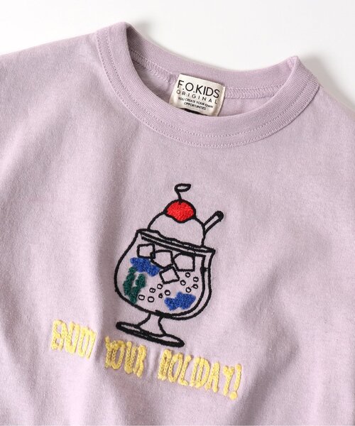 F.O.KIDS（エフオーキッズ）の「Stitch Tee（Tシャツ/カットソー・キッズ・チャコール/キナリ/ブルー/パープル/グリーン/イエロー・130/90/95/120/100/140/110/80）」の6枚目の写真