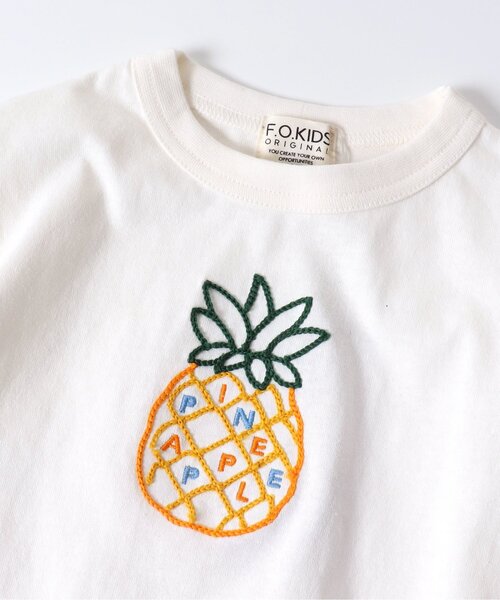 F.O.KIDS（エフオーキッズ）の「Stitch Tee（Tシャツ/カットソー・キッズ・チャコール/キナリ/ブルー/パープル/グリーン/イエロー・130/90/95/120/100/140/110/80）」の2枚目の写真