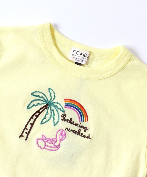 F.O.KIDS（エフオーキッズ）の「Stitch Tee（Tシャツ/カットソー・キッズ・チャコール/キナリ/ブルー/パープル/グリーン/イエロー・130/90/95/120/100/140/110/80）」の11枚目の写真