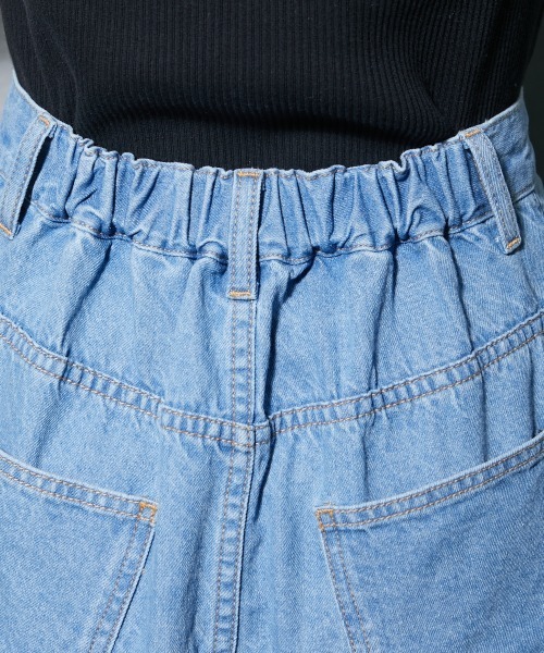 GEVS.(ジェイヴィス)の「<大きいサイズ> 綿100%デニムティアードマキシスカート GEVS.(スカート・レディース・ブルー系2/ブルー系1・4L/5L/L/LL/3L)」の22枚目の写真
