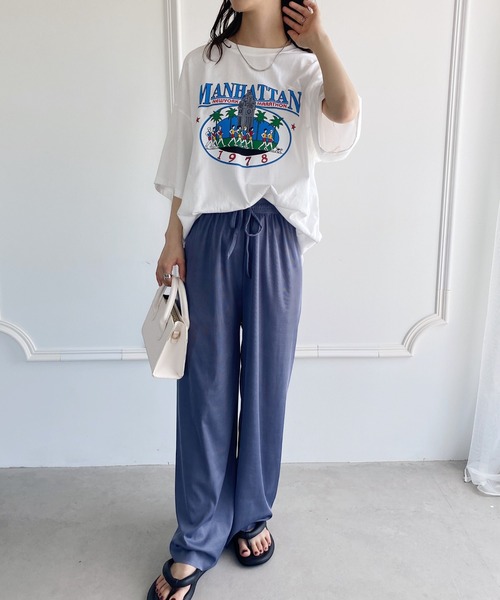 United store（ユナイテッドストア）の「リブイージーパンツ（その他パンツ・レディース・グレー/アイボリー/ブラック/ピンク/ブルー・FREE）」の22枚目の写真
