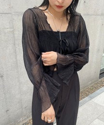 mline | [mline]シアー楊柳ショートブラウス(シャツ/ブラウス)