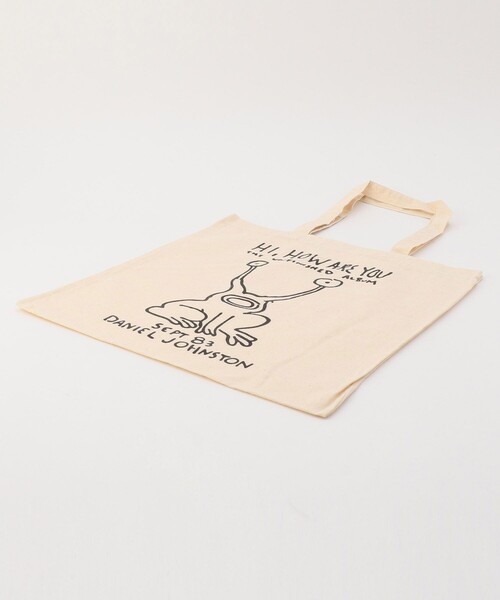 MUSIC TEE（ミュージックティー）の「MUSIC TEE/ミュージックティー DANIEL JOHNSTON TOTE BAG/グラフィック トートバッグ（トートバッグ・メンズ・オフホワイト・ONE SIZE）」の7枚目の写真