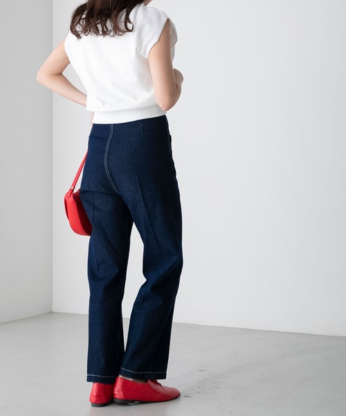 BONLECILL(ボンルシール)の「フレンチ刺繍 ミニ裏毛フレンチスリーブプルオーバー(Tシャツ/カットソー・レディース・杢グレー/ブラック/オフホワイト・FREE)」の5枚目の写真