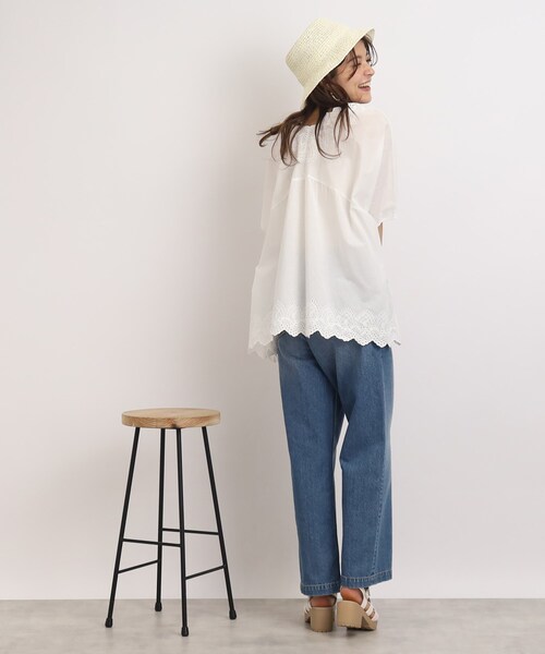 SHOO・LA・RUE（シューラルー）の「◆【ずるいくらい大人可愛い】スカラップレースブラウス（シャツ/ブラウス・レディース・ブラック/ホワイト系・00）」の21枚目の写真