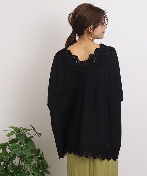 SHOO・LA・RUE（シューラルー）の「◆【ずるいくらい大人可愛い】スカラップレースブラウス（シャツ/ブラウス・レディース・ブラック/ホワイト系・00）」の7枚目の写真