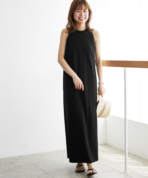 JOURNAL STANDARD relume（ジャーナルスタンダード　レリューム）の「インナーセットホルターネックニットワンピース（ワンピース・レディース・ブラック/ブラック系その他・FREE）」の9枚目の写真
