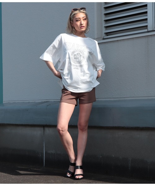 LATINA(ラティーナ)の「カレッジ刺繍ビッグTシャツ(Tシャツ/カットソー・レディース・オフホワイト/グレー/ブラック・FREE)」の12枚目の写真