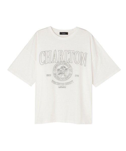 LATINA(ラティーナ)の「カレッジ刺繍ビッグTシャツ(Tシャツ/カットソー・レディース・オフホワイト/グレー/ブラック・FREE)」の15枚目の写真