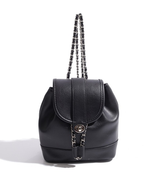 Edit Sheen（エディットシーン）の「チェーンストラップフラップリュック（バックパック/リュック・レディース・ブラック・FREE）」の2枚目の写真