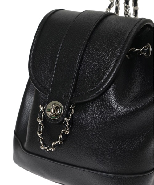 Edit Sheen（エディットシーン）の「チェーンストラップフラップリュック（バックパック/リュック・レディース・ブラック・FREE）」の8枚目の写真