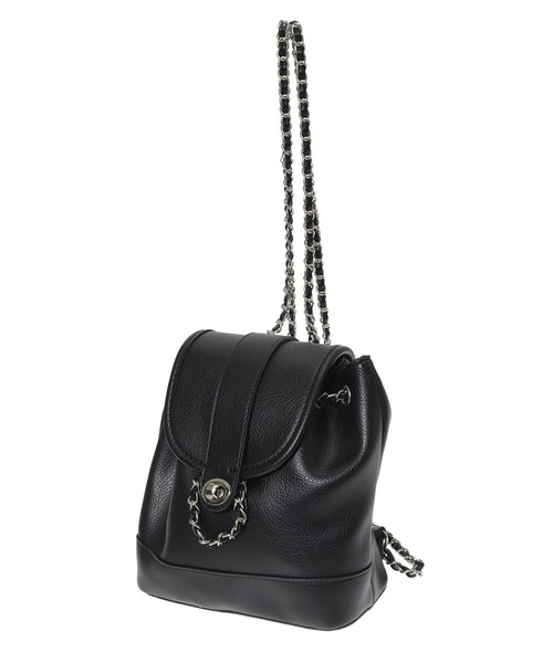 Edit Sheen（エディットシーン）の「チェーンストラップフラップリュック（バックパック/リュック・レディース・ブラック・FREE）」の5枚目の写真