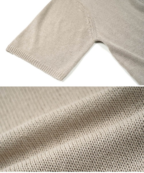 jiggys shop（ジギーズショップ）の「綿麻 サマーニット 5分袖カーディガン（カーディガン/ボレロ・メンズ・ブルー系その他2/ブルー系その他/ブラック/グレー/グレー系その他・MEDIUM/LARGE/X-LARGE）」の18枚目の写真