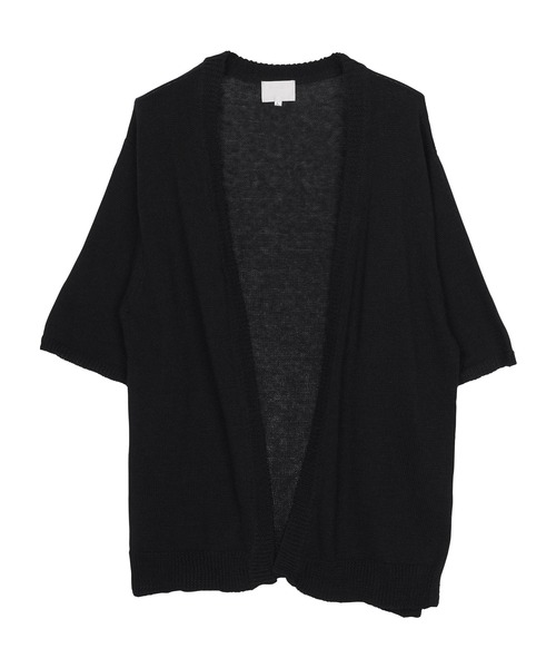 jiggys shop（ジギーズショップ）の「綿麻 サマーニット 5分袖カーディガン（カーディガン/ボレロ・メンズ・ブルー系その他2/ブルー系その他/ブラック/グレー/グレー系その他・MEDIUM/LARGE/X-LARGE）」の6枚目の写真