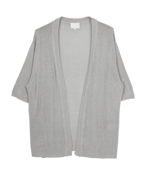 jiggys shop（ジギーズショップ）の「綿麻 サマーニット 5分袖カーディガン（カーディガン/ボレロ・メンズ・ブルー系その他2/ブルー系その他/ブラック/グレー/グレー系その他・MEDIUM/LARGE/X-LARGE）」の8枚目の写真