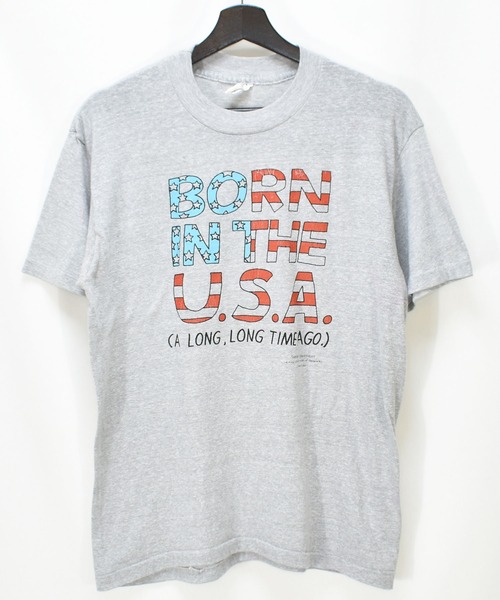 【ヴィンテージ古着】80's BORN IN THE U.S.A. プリントTシャツ USA製（Tシャツ/カットソー）｜VINTAGE（ヴィンテージ）