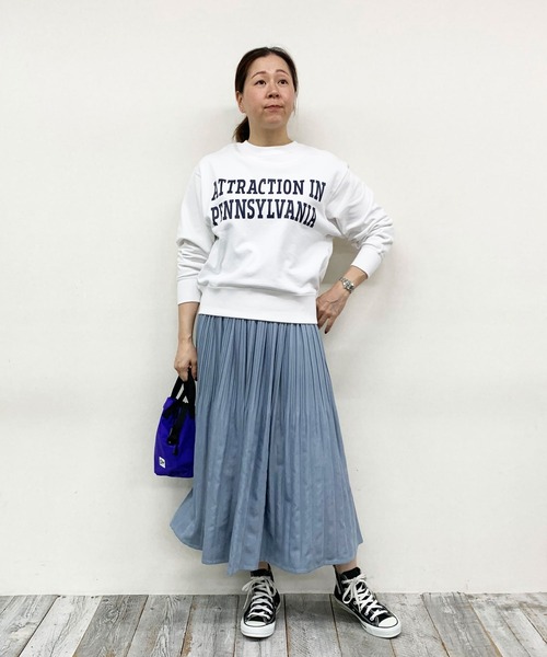 Grand PARK（グランドパーク）の「ラバーロゴトレーナー（スウェット・レディース・ホワイト/杢グレー/ネイビー・FREE）」の4枚目の写真