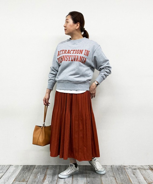 Grand PARK（グランドパーク）の「ラバーロゴトレーナー（スウェット・レディース・ホワイト/杢グレー/ネイビー・FREE）」の5枚目の写真