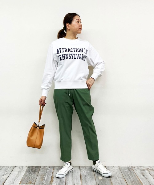 Grand PARK（グランドパーク）の「ラバーロゴトレーナー（スウェット・レディース・ホワイト/杢グレー/ネイビー・FREE）」の7枚目の写真