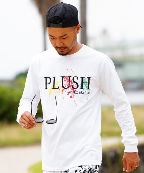 ペインティングプラッシュロングティー（Tシャツ/カットソー