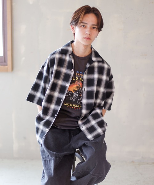 SPINNS(スピンズ)の「【SPINNS】ノースリーブTシャツ ビンテージデザインロゴ バイク(タンクトップ・メンズ・ブラック/チャコール・ONESIZE)」の7枚目の写真