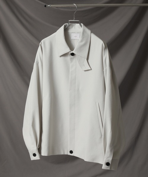 welise(ウェライズ)の「【welise/ウェライズ】2wayハイネック ショートステンカラーブルゾン(ブルゾン・メンズ・ブラック/ダークブラウン/オフホワイト/チャコールグレー・S/M/L)」の14枚目の写真