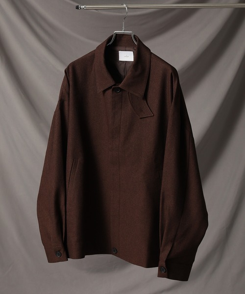 welise(ウェライズ)の「【welise/ウェライズ】2wayハイネック ショートステンカラーブルゾン(ブルゾン・メンズ・ブラック/ダークブラウン/オフホワイト/チャコールグレー・S/M/L)」の15枚目の写真