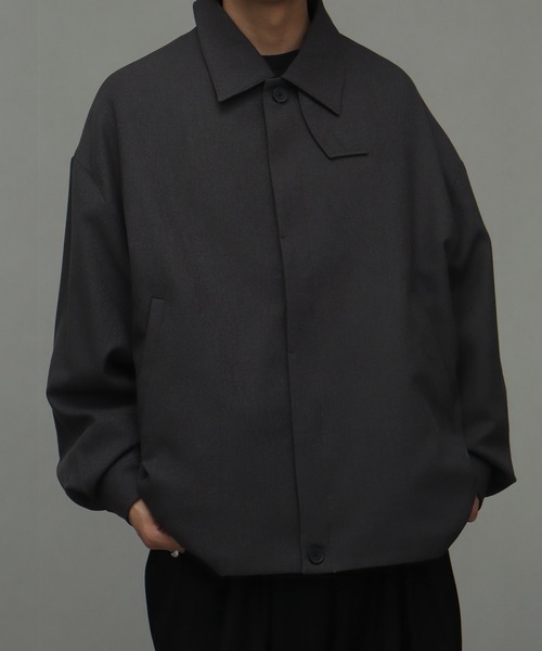 【美品】ヘルノ/2WAYワイドショートブルゾン/ナイロン/ネイビー/48号 ナイロン2WAYストレッチ ノーカラー ブルゾン / 23区