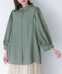 osharewalker | 『ドット柄パフスリーブブラウス』(シャツ/ブラウス)